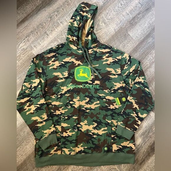 John Deere  Core Graphic Logo Hoodie Camo- Size XXL - Picture 1 of 10